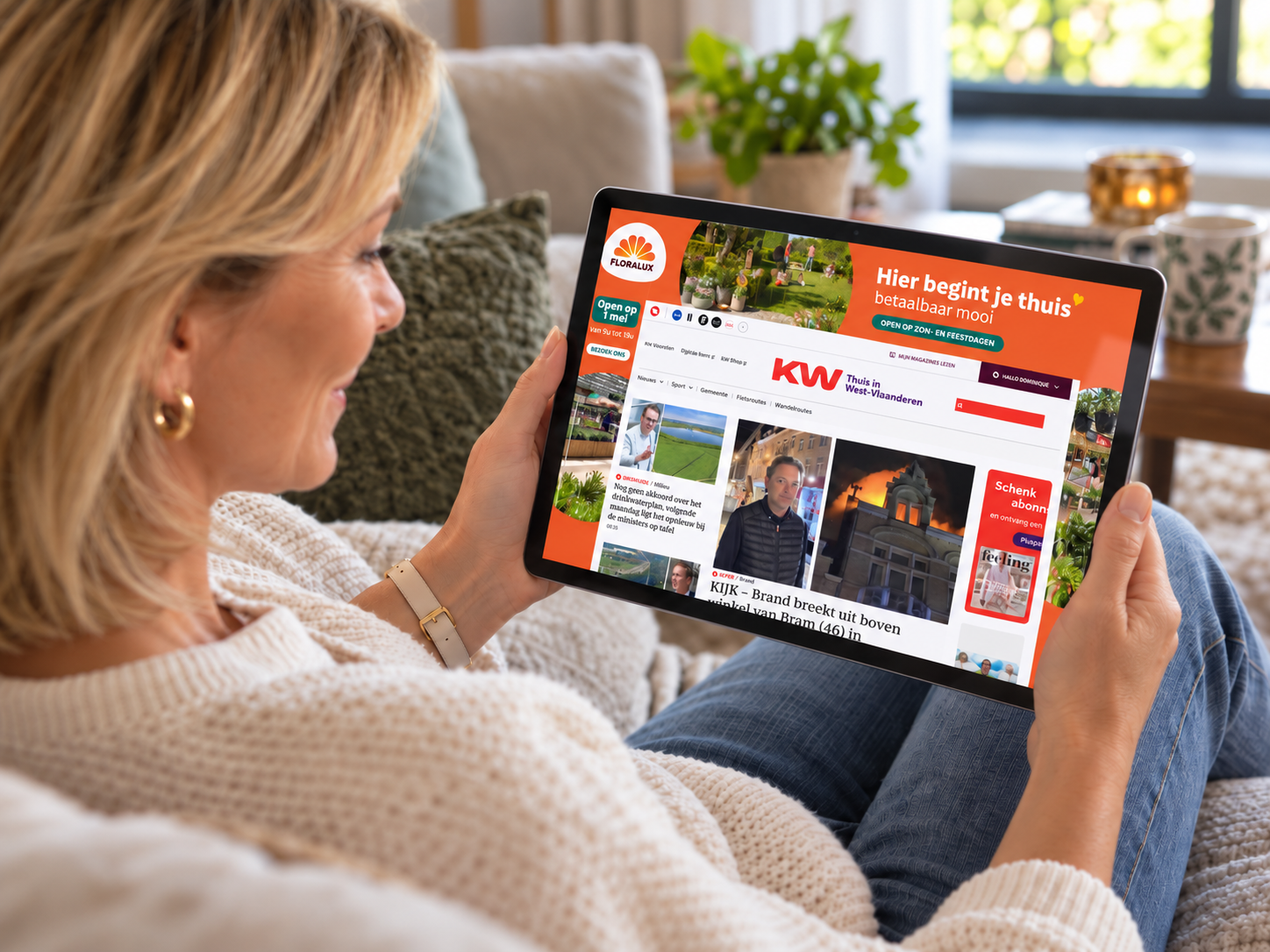 KW-abonnee ziet take-over van adverteerder op website